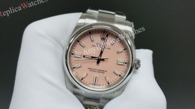 Rolex Oyster Perpetual 3230 Automatic Movement  White Steel Strap Pink 36-41mm Watch